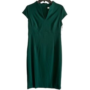 Calvin Klein Green V-Neck Dress 10 NWT